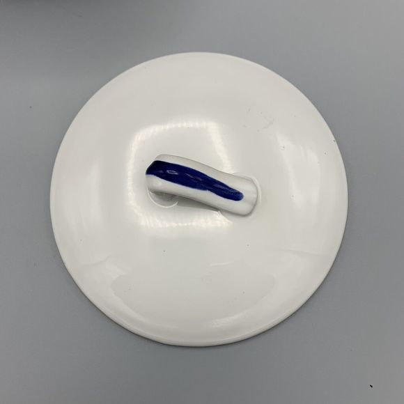 Vtg Country Blue International House Individual Pig Covered Dish w/Lid Farmcore - Picture 7 of 10